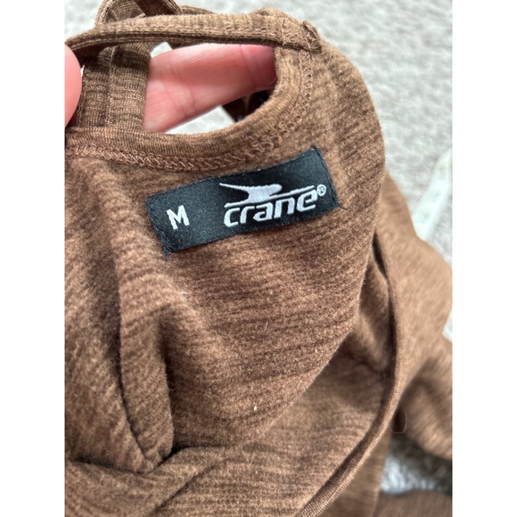 Crane Criss Cross Back Long Sleeve Top Casual Brown Comfy Athleisure M - Picture 6 of 6